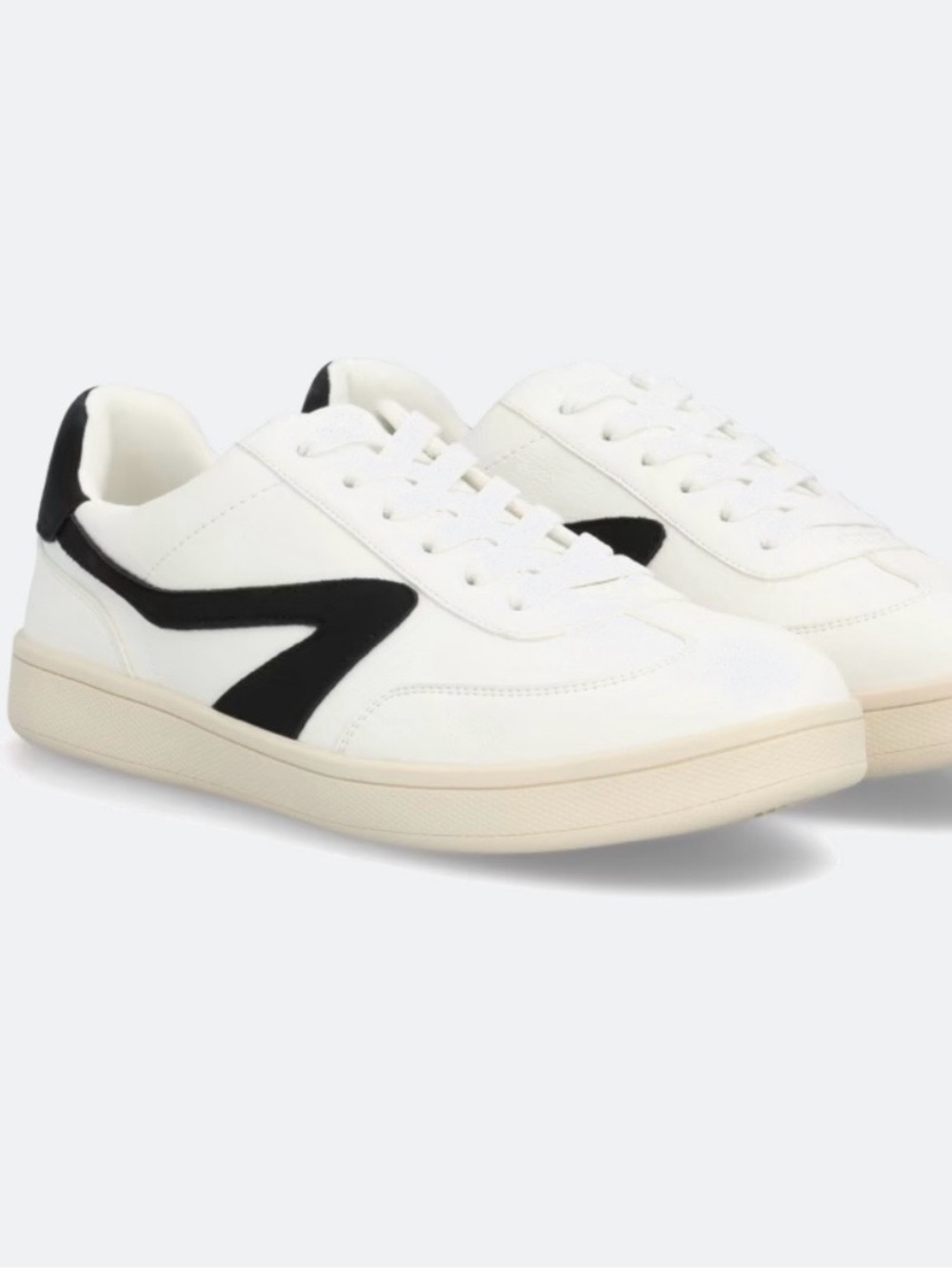 Dolce Vita White Sneakers with Black Accents - Size 11
